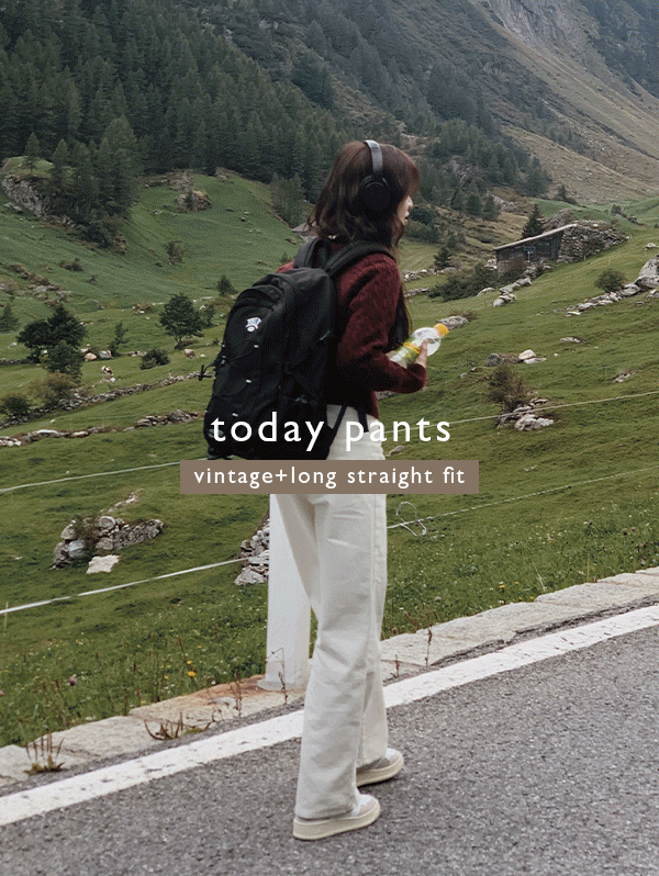 [겨울크림진OPEN] #SLOWMADE. 투데이 와이드 크림기모팬츠 (+롱ver) - 4 size (프리오더: 10~15일 소요)