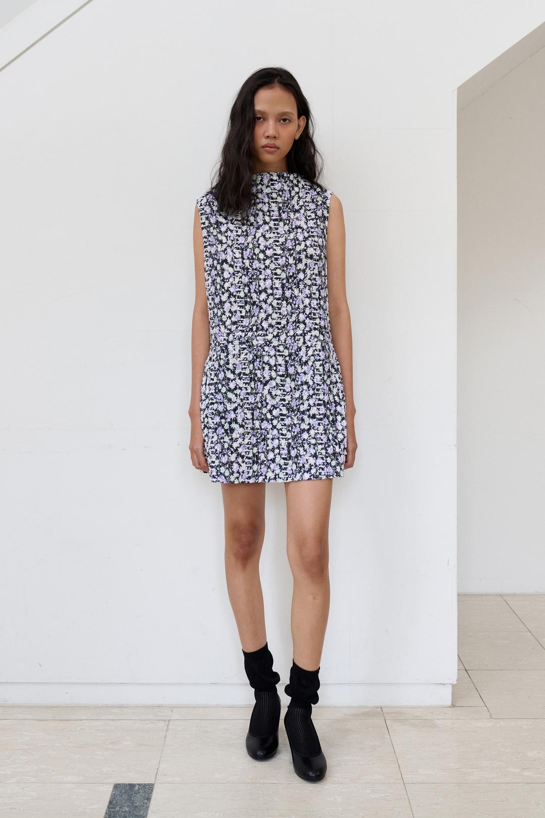 [4월 10일 순차 출고] 플라워 미니 드레스 - 블랙