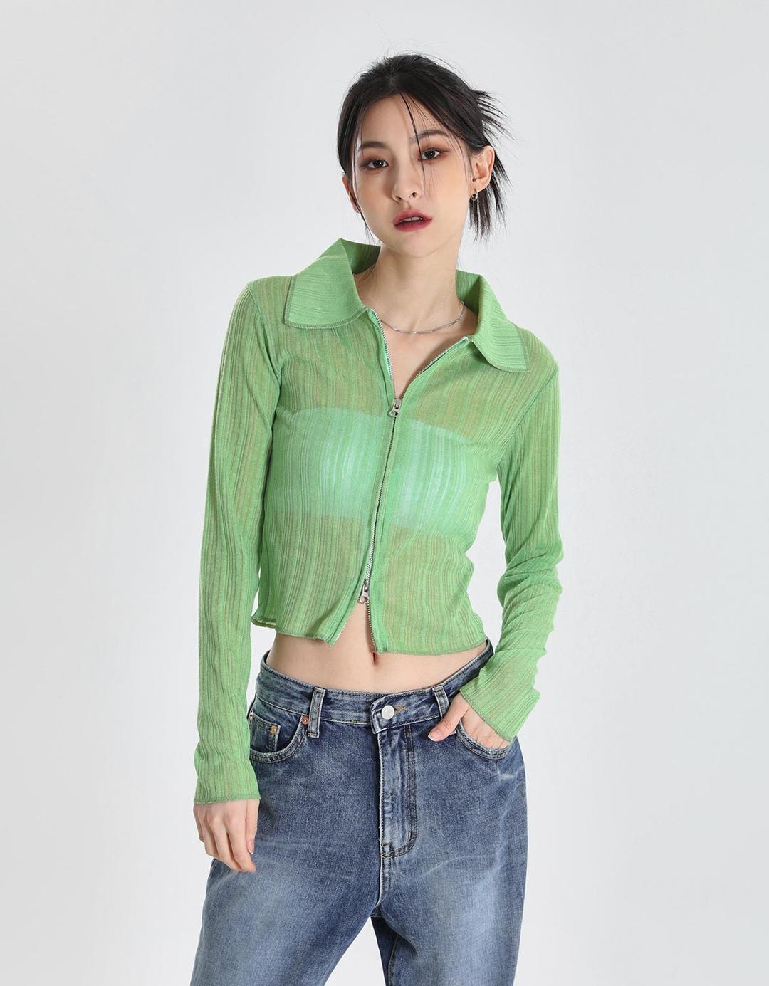 룰넌 시스루 투웨이 집업