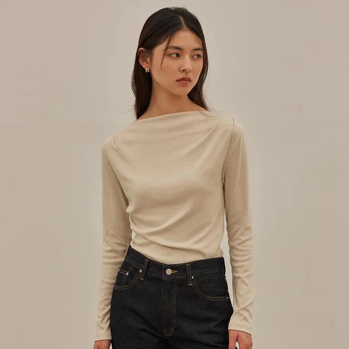 LIV DRAPE TEE (3colors)