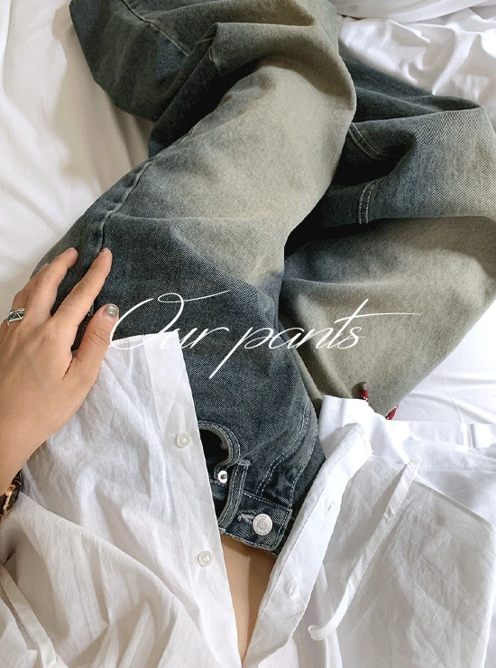 [Our] Tobby 오버핏 워싱 데님