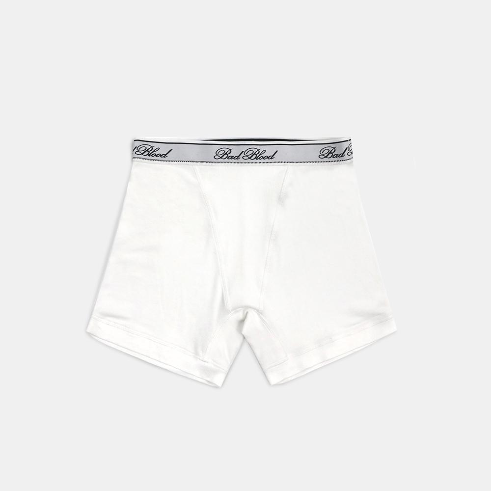 [3/21이내발송][w-pnt25-001] 클래식 로고 복서 브리프 - 화이트