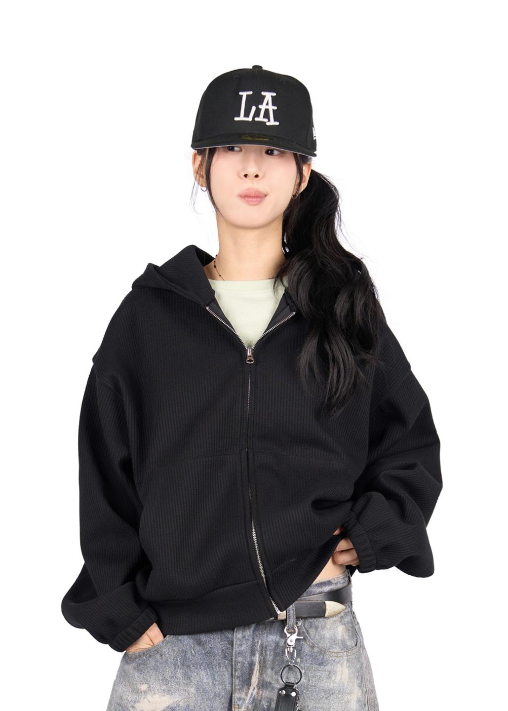 릿킴 WAFFLE HOOD ZIP-UP