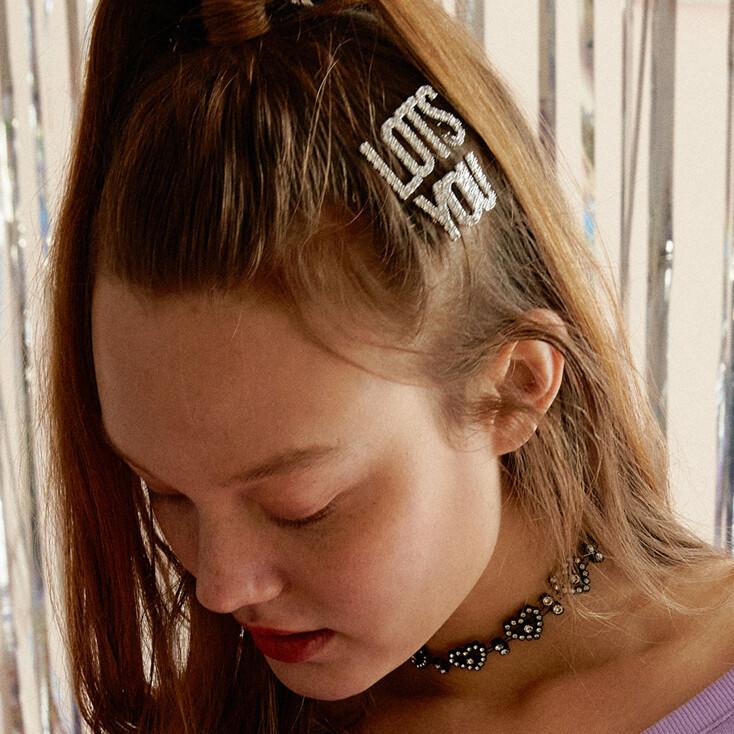 lotsyou_lots you love you crystal hair pin