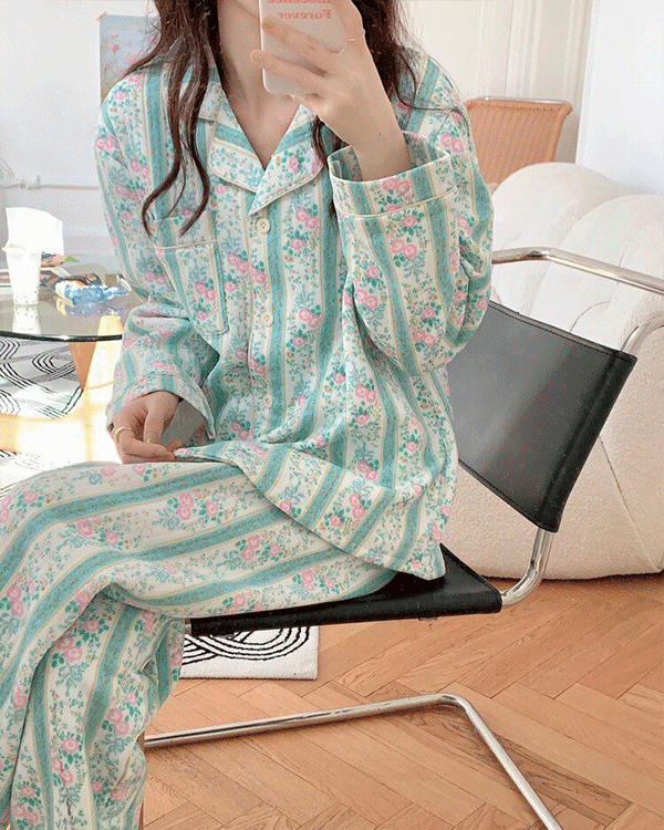 루겐 누빔 홈웨어 상하 SET