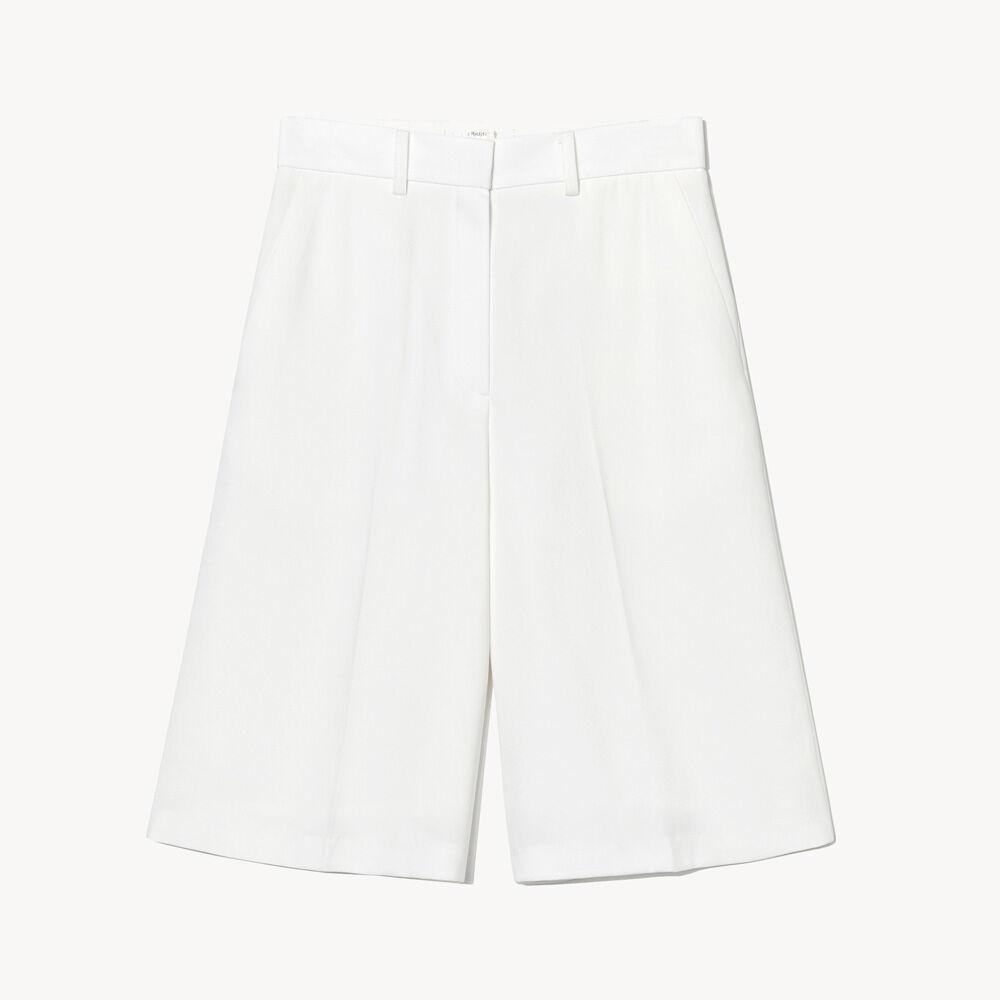 CREPE BERMUDA PANTS_WHITE