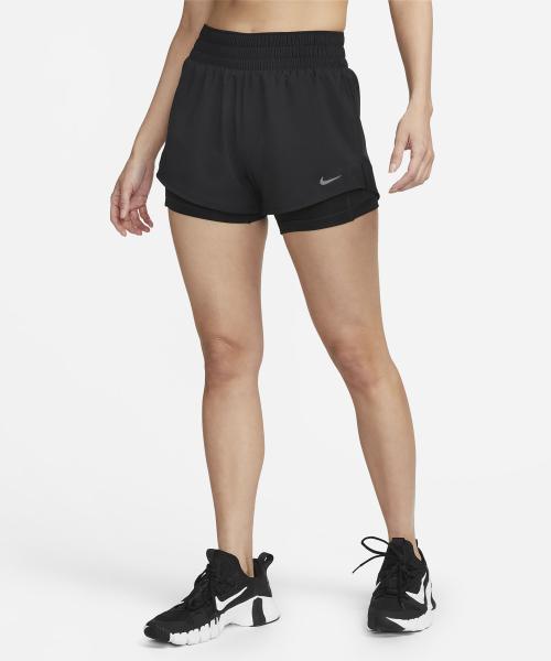 나이키(NIKE)  드라이 핏 원 미드라이즈 3인치 투인원 쇼츠 W - 블랙 / DX6013-010 - 사이즈 & 후기 | 무신사