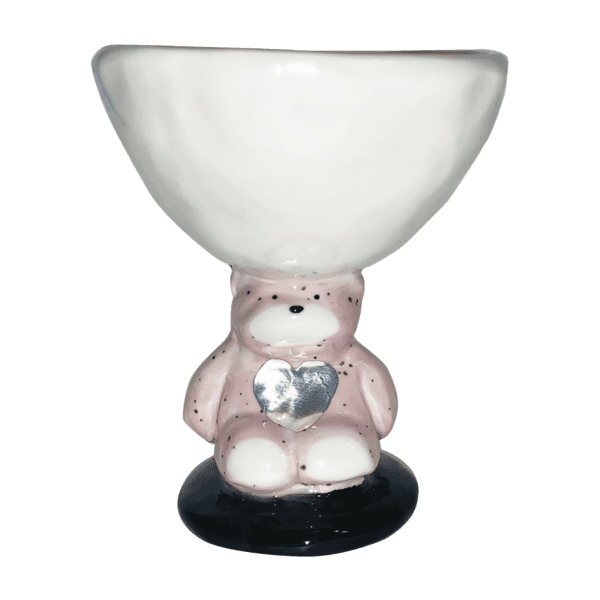 Violet dot Bear bowl