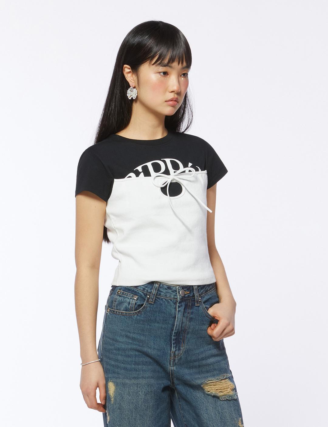 Layered Tube Top T-shirt (white)