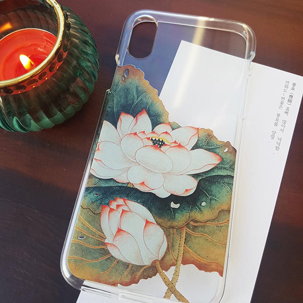 오색찬란코리아 연화도 젤리 특이한 민화 폰케이스 / 주문제작 커스텀 케이스