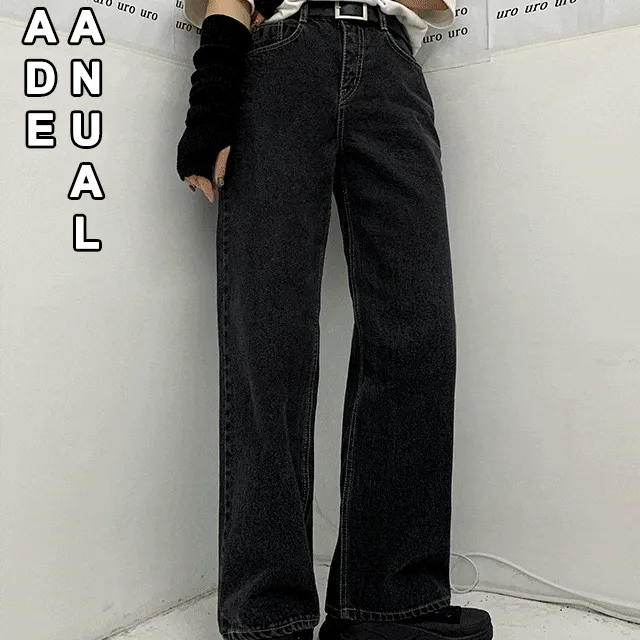 [MADE/+4cm/롱ver] 라킷 와이드 데님팬츠