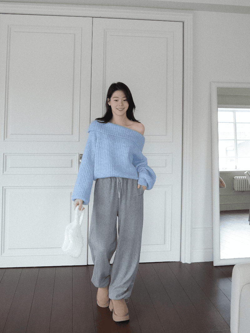 [NouArté] 루안 더블 스트링 팬츠 (그레이)