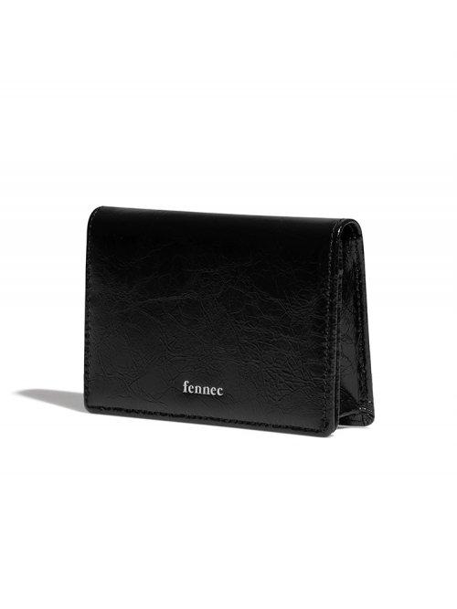 CRINKLE NAME POCKET - BLACK