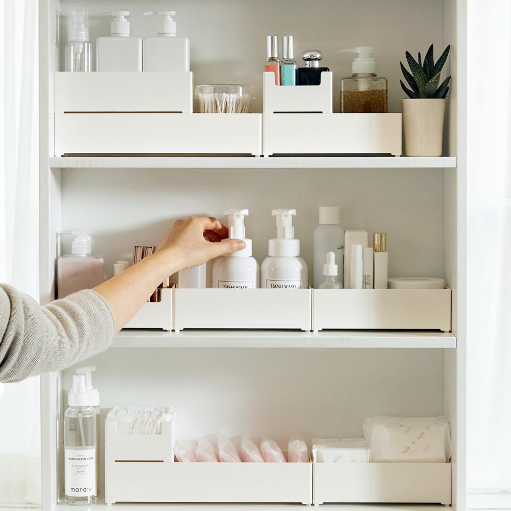 [국내생산] 무독성검증 팬트리 욕실 주방 서랍 소품 정리함 분리 수납함 소