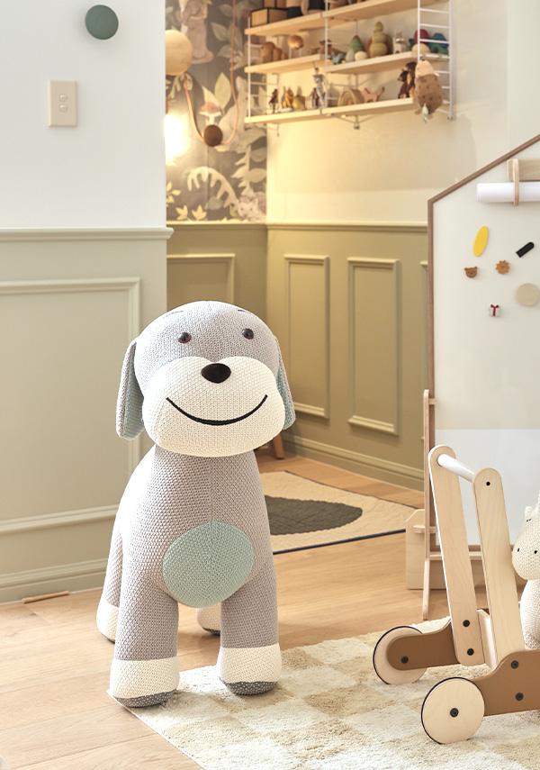 동물인형 스툴 의자 (강아지)