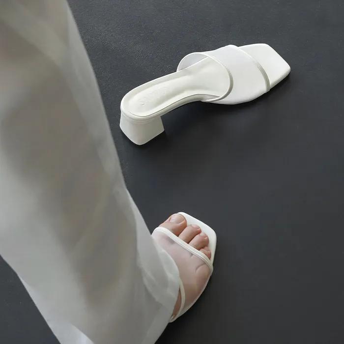메이린 스퀘어 메쉬 샌들 뮬 (2/5cm)