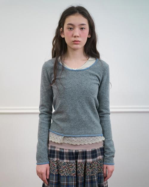 266. 스티치 니트 _ 그레이