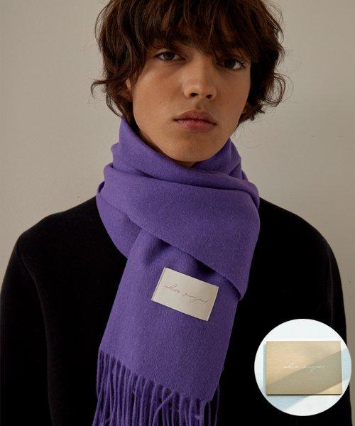 LAMBS WOOL 100 MUFFLER [PURPLE]_남녀공용