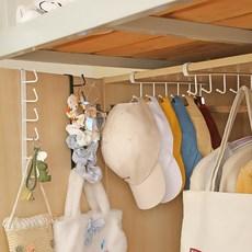 메종드아야 옷장 정리 수납 걸이, 흰색, 6개