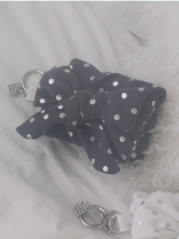 Ribbon wallet_dot charcoal