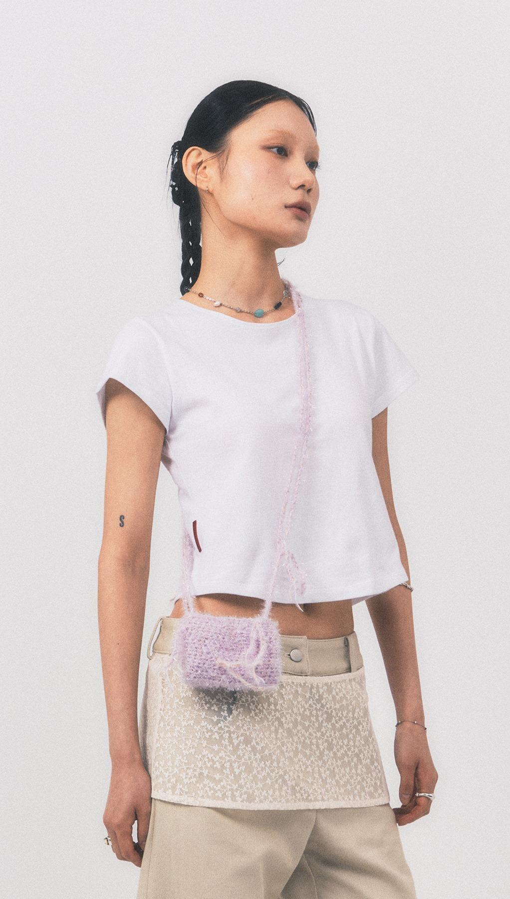 'MYSELF\' SHORT SLEEVE TOP (WHITE)