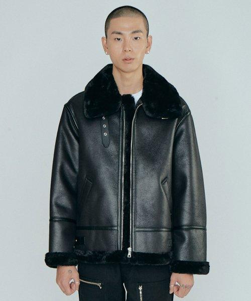 에비에이터 B-3 무스탕 자켓 [블랙]