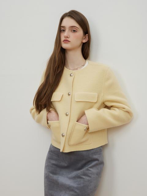 라운드넥 핸드메이드 자켓_D261MSF557