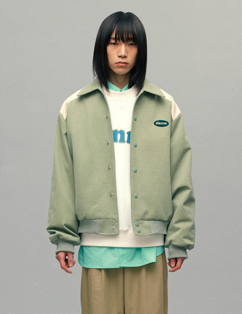 Patch Varsity Jacket (Mint)