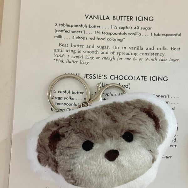 [키링]  POSSLE BEAR FACE FABRIC KEY RING