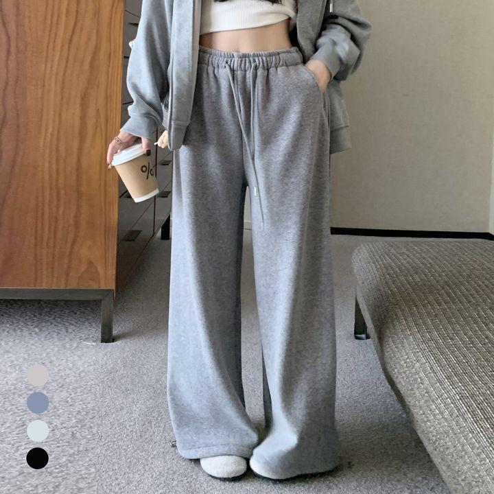 KARRA 밀키와이드밴딩기모팬츠_A4W0698