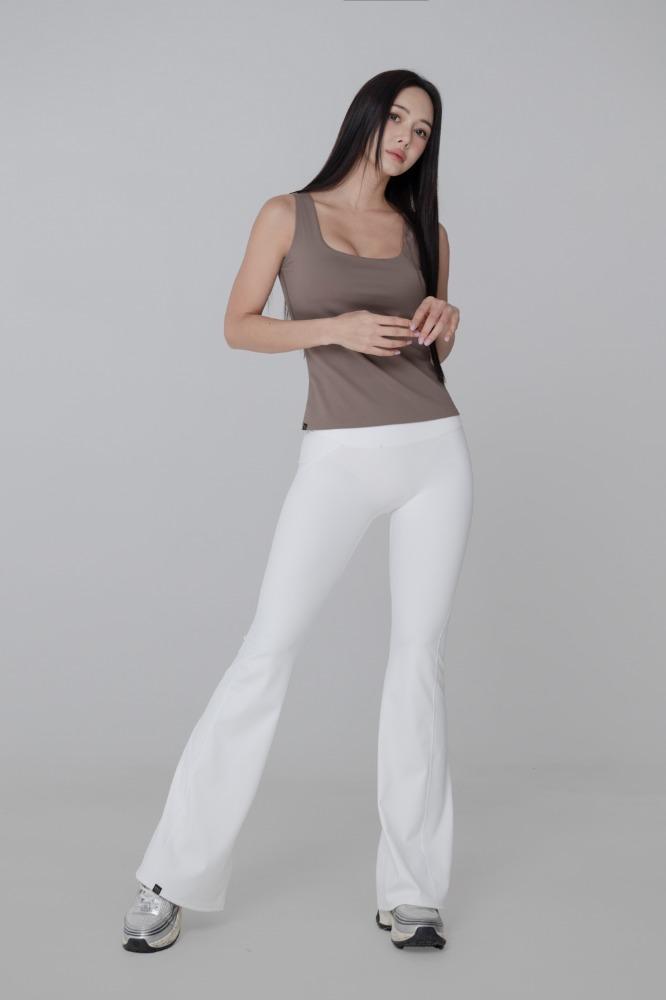 부츠컷 힙업레깅스 - 화이트 (XS/S/M/L)