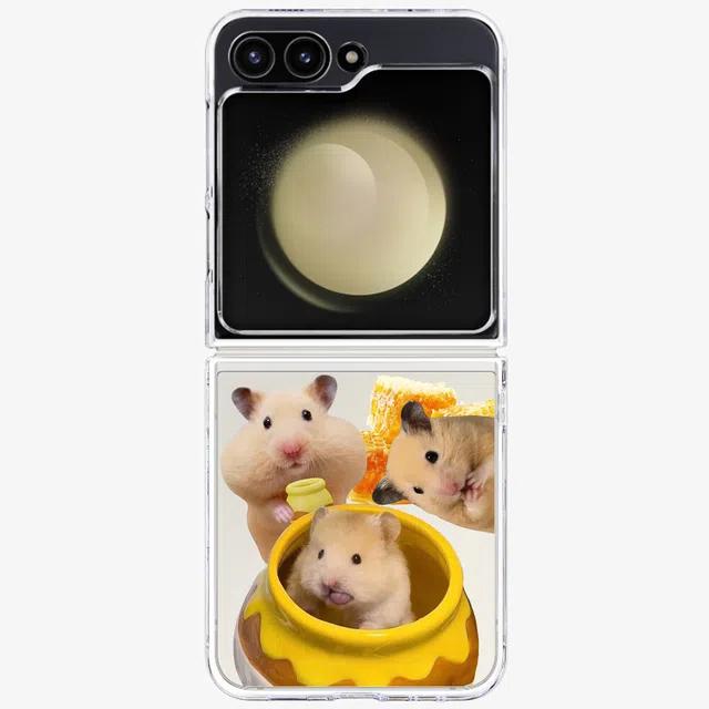 (Z플립) 꿀단지 꿀벌 햄찌 햄스터 투명 젤하드 케이스