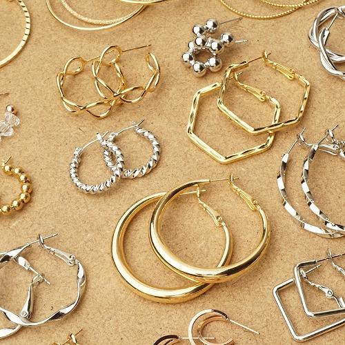 마이얼링 [무배] 실버 골드 링 귀걸이 모음 미니 볼드 얇은 링귀걸이 꼬임 원터치 큰 작은