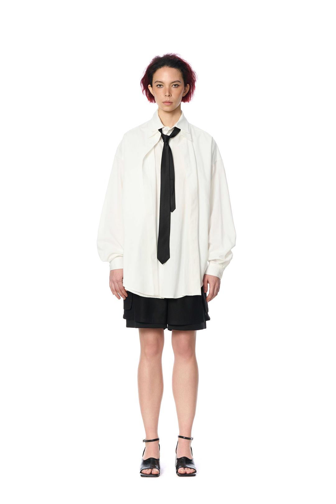 WHITE DOUBLE LAYER SHIRT