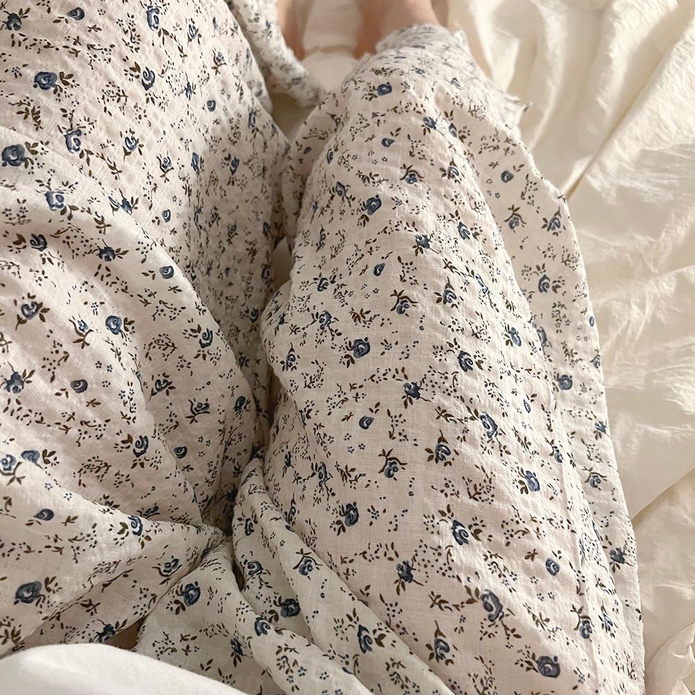 [누적 1000장 돌파] 거즈면 잔꽃 잠옷바지 국산 여성 빅사이즈 홈웨어 팬츠