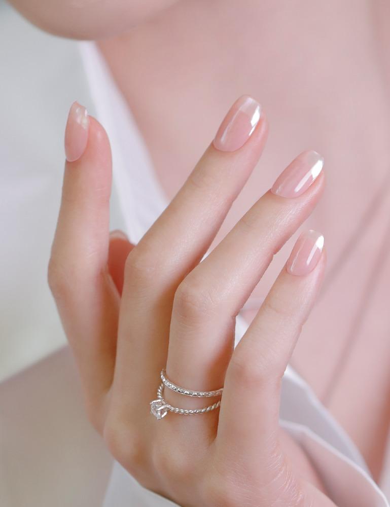 글레이즈 프렌치 네일 (라운드 스퀘어)