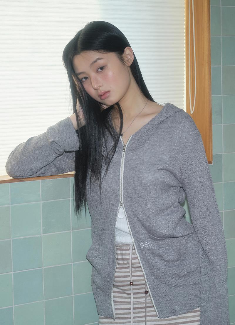 KUMA HOOD ZIP-UP / GRAY
