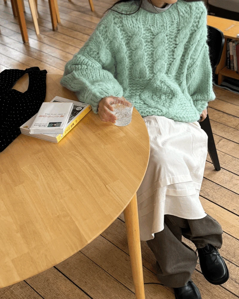 [MD추천]베르 울 트위스트 니트 (3color)