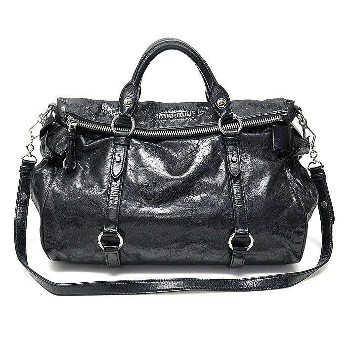 2way 중고 MiuMiu RT0365 블랙 비텔로 럭스 리본 사첼 2WAY 8514811857