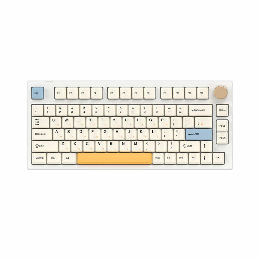 Keydous NJ80-AP RGB PBT 풀윤활 골드브라운축 V3 키보드