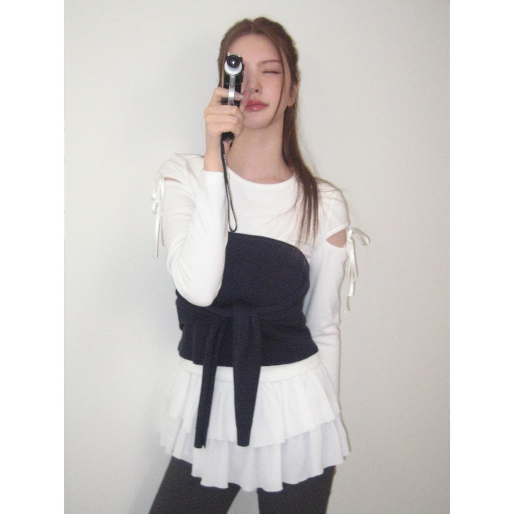 에잇세컨즈 레이어드 튜브 탑 풀오버  네이비 (115351AQ1R)