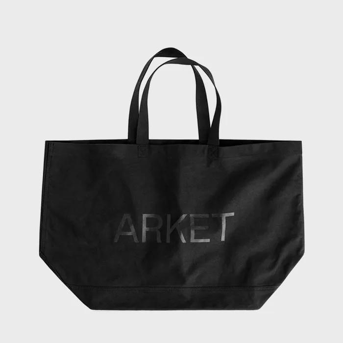 ARKET 오버사이즈드 캔버스 토트 (1041784-004) (Black)