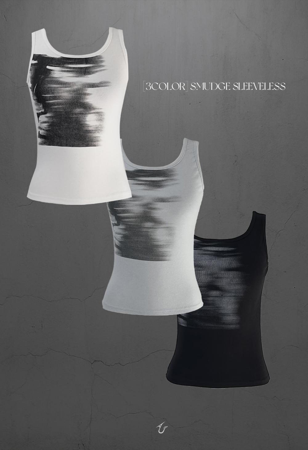[3COLOR] smudge sleeveless