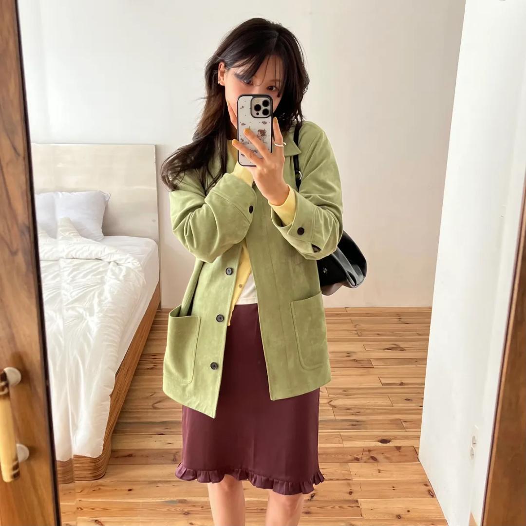 FRILL LAYERED SATIN SKIRT_WINE