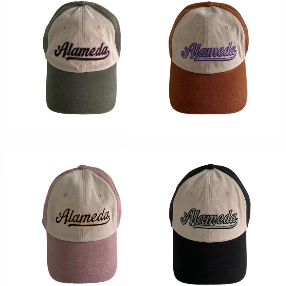 ALAMEDA VINTAGE CAP - 남자 여자 엘러메다 빈티지 볼캡 빅사이즈 깊은 코튼 모자 4계절