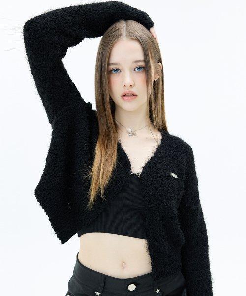MZ POPCORN CARDIGAN(BLACK)