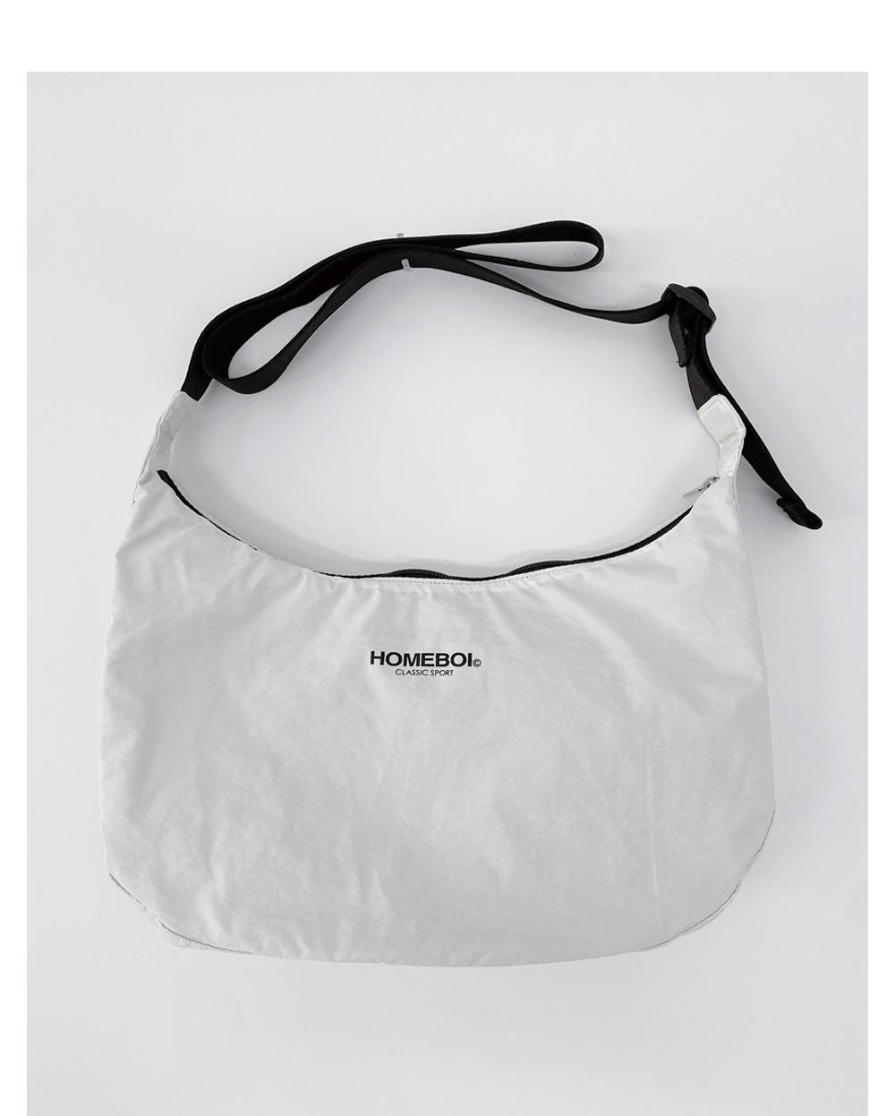 nylon crossbody bag - white