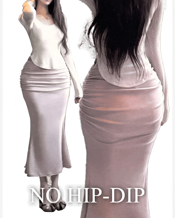 [속기모VER추가] 볼륨2배 0.3cm 골반패드 포토샵 골반 셔링 머메이드스커트 머메이드치마 롱스커트 미디스커트 가을 겨울