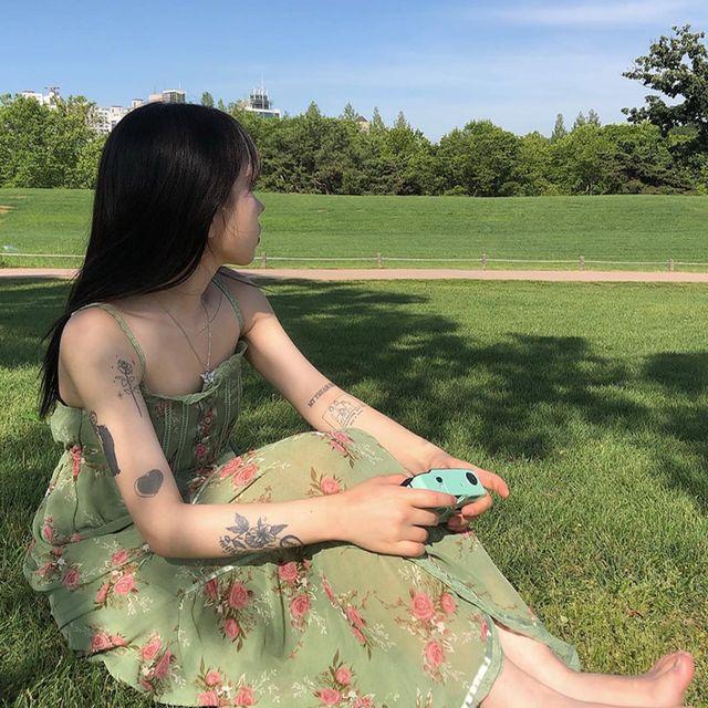 플라워 롱 린넨 원피스 (2color)