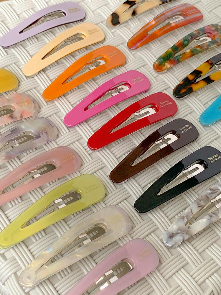 Barrette La France, 오버사이즈 똑딱핀 - 비비드 옆머리 프랑스 빅사이즈삔